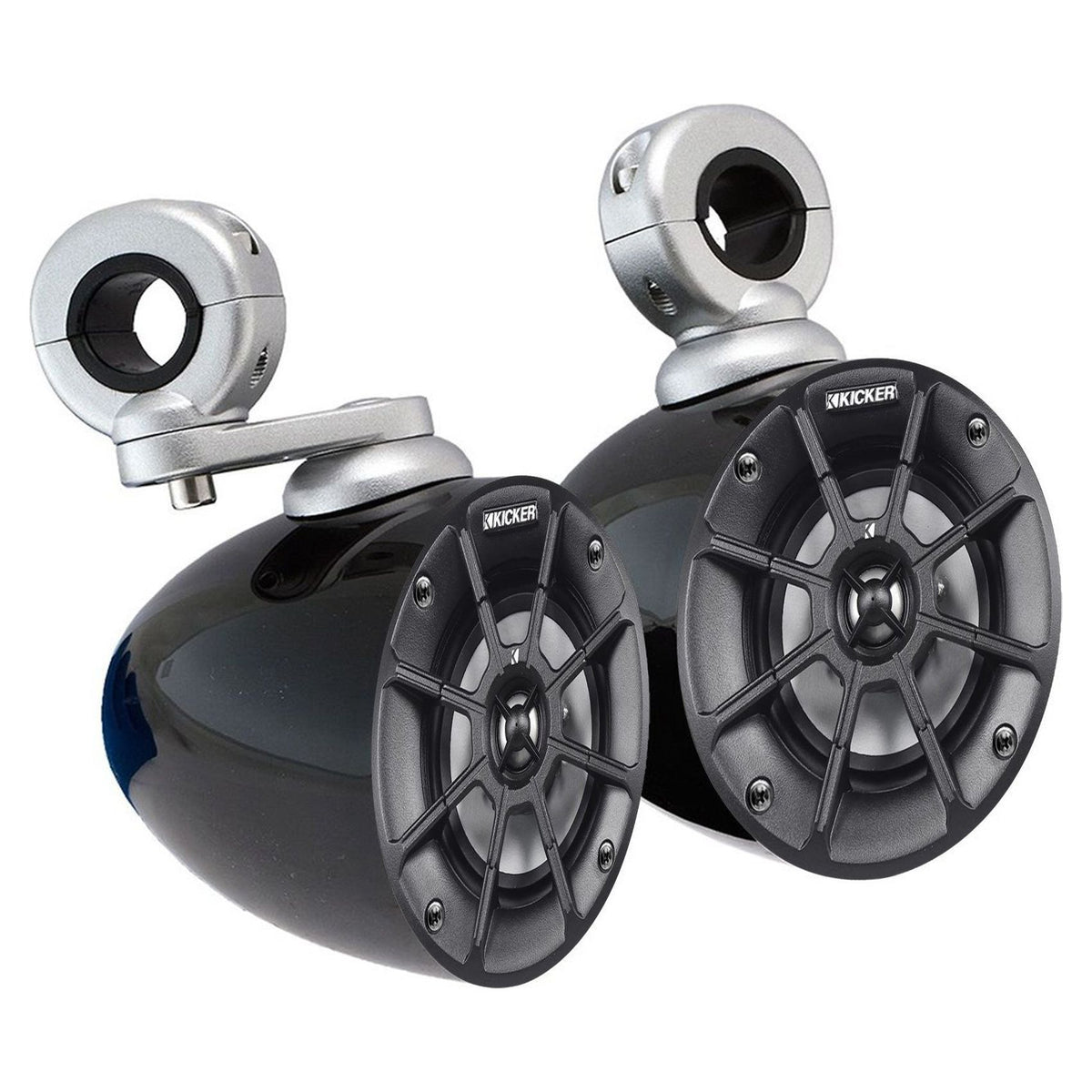 40PS44 4-Inch Marine/Motorcycle/ATV Speakers, 4 Ohm, with KMMTES Enclosures