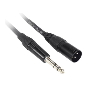 8 Rockville RCXMB20-B Black 20' Male REAN XLR to 1/4'' TRS Balanced Cables