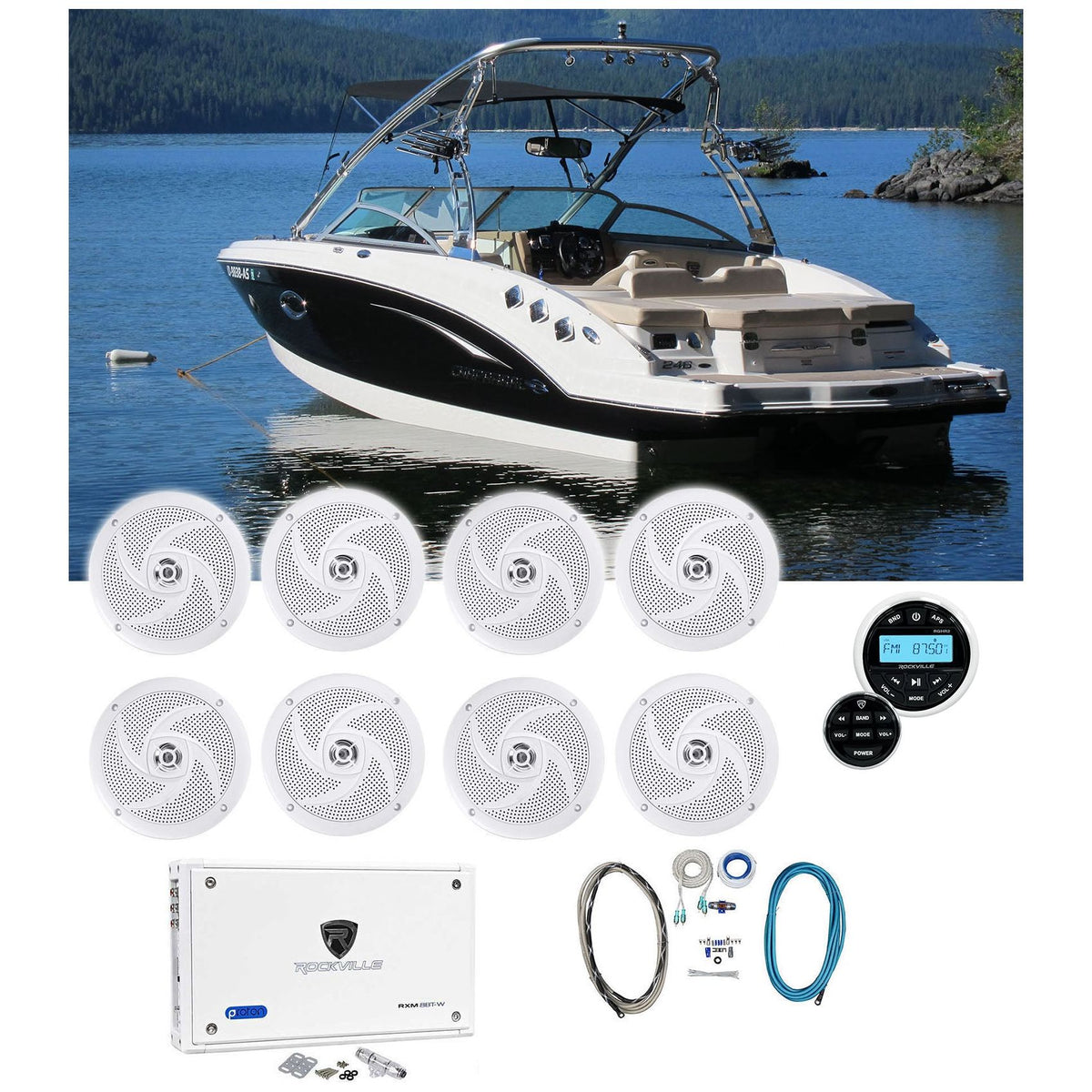 4-Pair RSM65W+RXM8BTW+RGHR2 BOAT