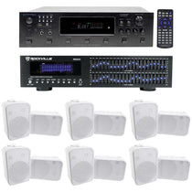 6000W 6-Zone Home Theater Bluetooth Receiver + (12) 6.5" Speakers + EQ