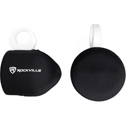 5.25" Silver Marine Wakeboard Tower Speaker Pods + Waterproof Covers