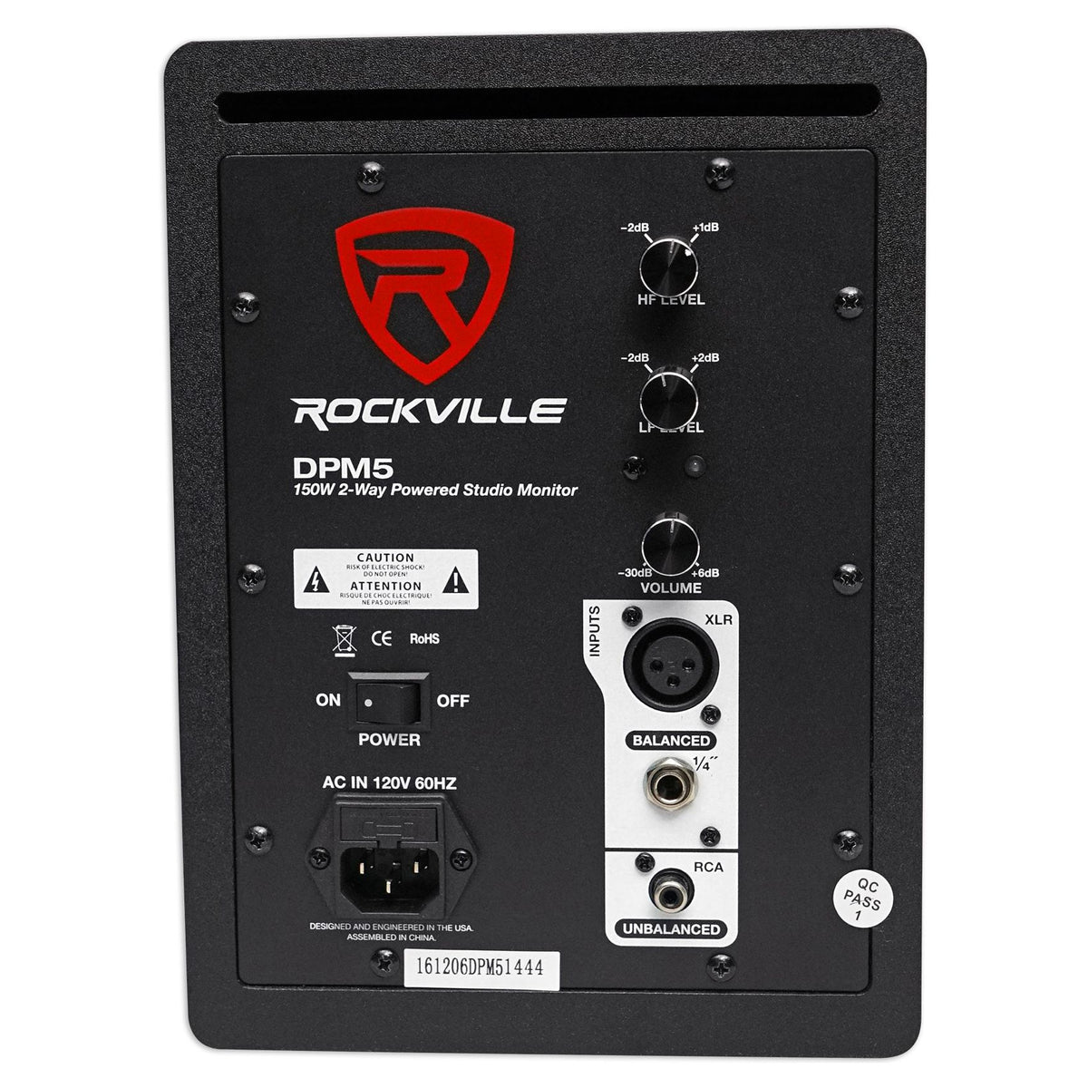 (2) DPM5W 5.25" 300W Studio Monitors + Stands + Headphones + Mic + Shield