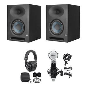 (2) Presonus Eris E5 XT 5.25" Powered Studio Monitors Speakers+Headphones+Mic