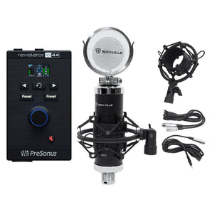 Presonus Revelator io44 USB Audio Recording Interface Mixer/Effects+Microphone