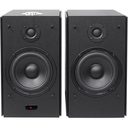 (2) HD5B 5" Powered Bluetooth Bookshelf Speakers + 8" Wood Desktop Stands