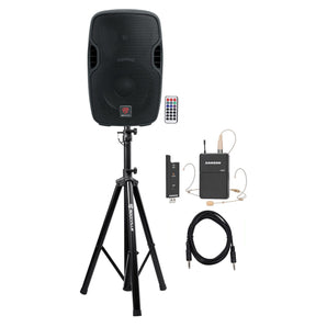 Rockville BPA 10" Church Speaker Sound System+Headset Mic For Sermons, Speeches