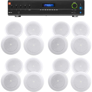 JBL VMA160 60 Watt Amplifier+(16) 8" JBL Speakers For Restaurant/Bar/Cafe