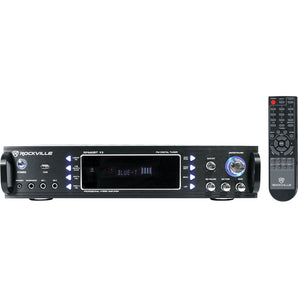 Home Theater Bluetooth Receiver+EQ+ (4) Black Ceiling Speakers+8" Subwoofer