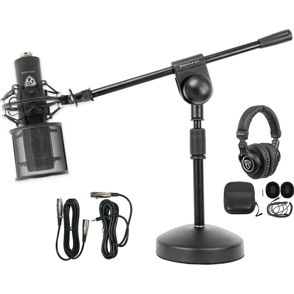 RCM PRO Mic + PRO‑M50 Headphones + RDMS70 Boom Stand Bundle