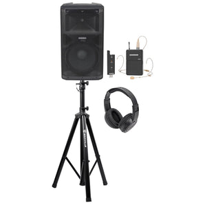 Samson RS112A 12" 400w Speaker w/Bluetooth+Wireless Headset Mic for Speeches