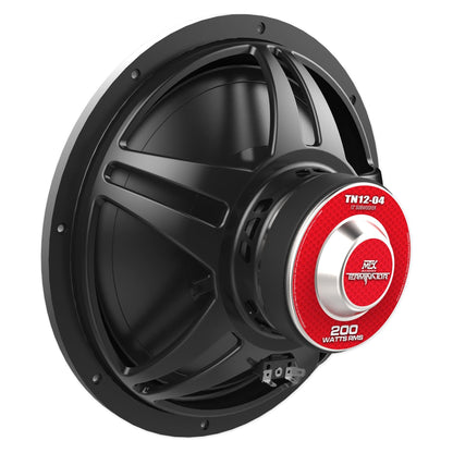 (2) MTX Terminator TN12-04 12" Subwoofers + Mono Amplifier + Amp Kit