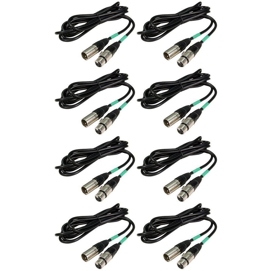 (8) DMX3P5FT 5 Ft 3-Pin DMX Cables