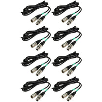 (8) DMX3P5FT 5 Ft 3-Pin DMX Cables