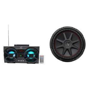 Kicker 43CVR124 COMPVR 800 Watt 12" 4-Ohm DVC Car Subwoofer Sub + Free Speaker !