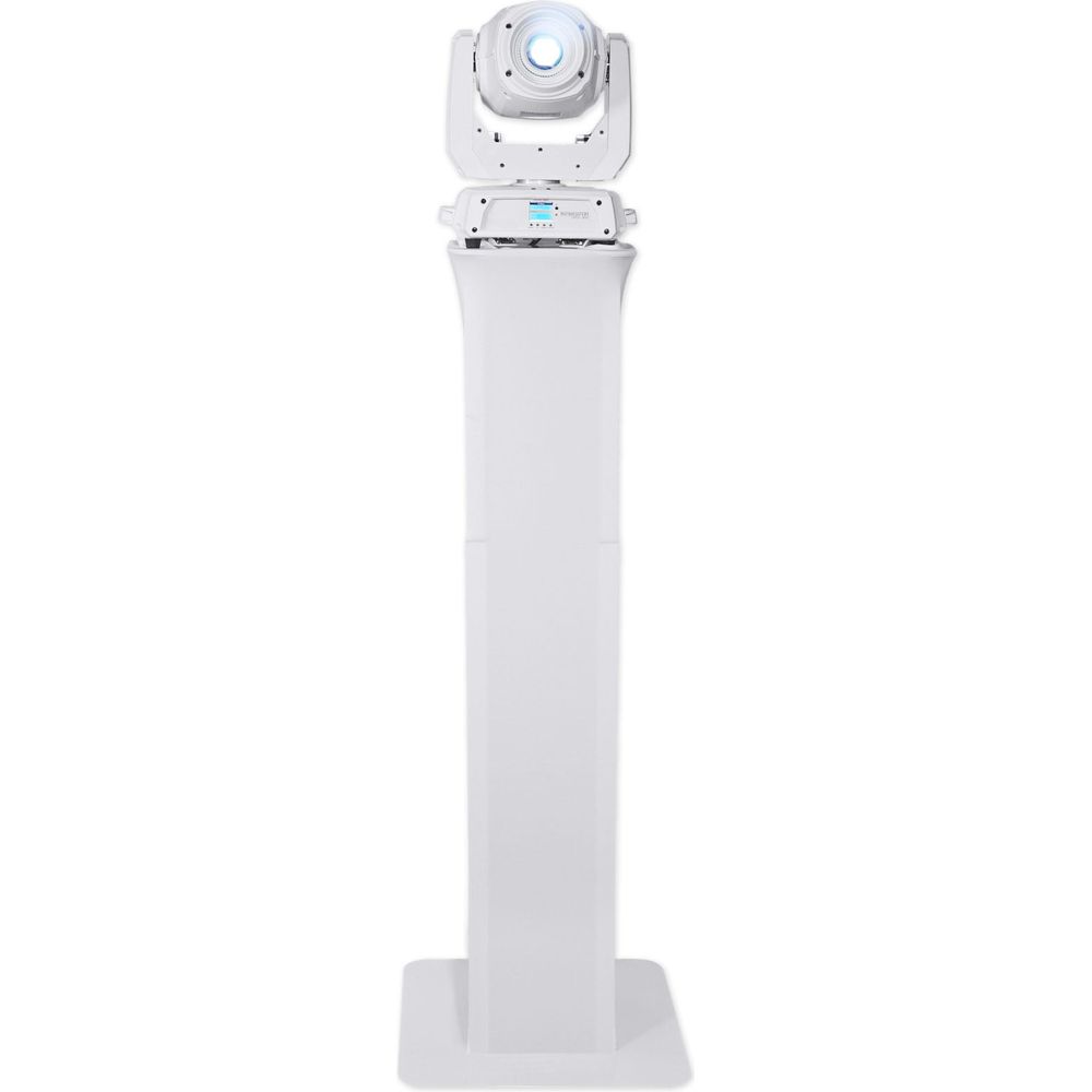 (2) Totem Stands+Black+White Scrims For (2) Chauvet Rogue R2X Spot Lights