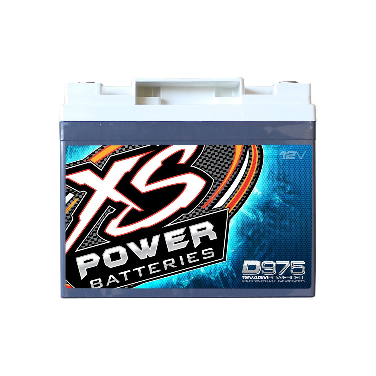 XS Power D975 2100 Amp AGM Power Cell Car Battery+Hardware+Power/Ground Wires