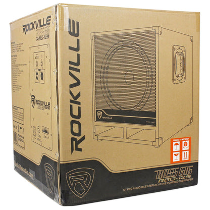 (4) RPG10 10" Active DJ PA Speakers+Mounts+(2) 12" Powered Subwoofers