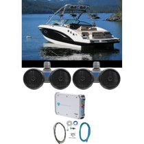 Dual 8" 800W Wakeboard Tower Speakers+2-Channel Amplifier+Amp Kit