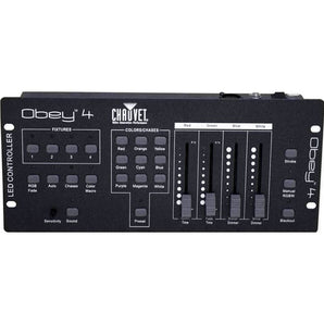 Chauvet Obey 4 DMX-512 LED Wash Light Controller w/3 or 4 Channel Mode+DMX Cable