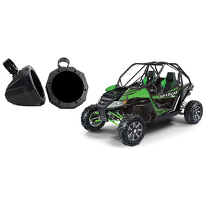 2) 6.5" Roll Cage Roll Bar Tower Speaker Pods Enclosures for Arctic Cat Wildcat
