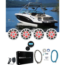 RKL80MW White 8" Marine Speakers 2-Pack + RGHR2 Receiver Bundle