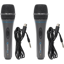 (2) MK75 Karaoke DJ Wired Microphones w/10' XLR to 1/4" Cables