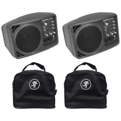 (2) SRM150 Powered PA Monitor Speakers with Travel Bags