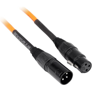 Rockville RCXFM3P-O Orange 3' Female to Male REAN XLR Mic Cable 100% Copper