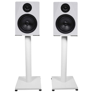 Pair Rockville APM5W 5.25" 250w Powered USB Studio Monitor Speakers+21" Stands