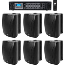WET-6B Black 6-Pack + RCS180-6 Amplifier Bundle