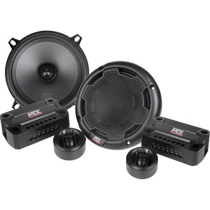 Pair MTX THUNDER51 5.25" 360w Car Component Speakers+(2) 5.25" Coaxial Speakers