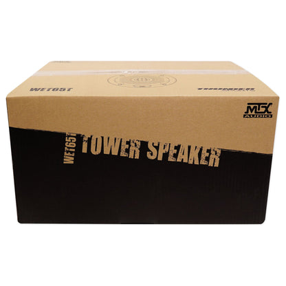 (4) MTX WET65T 6.5" Marine Boat Wakeboard Tower Speakers - Black