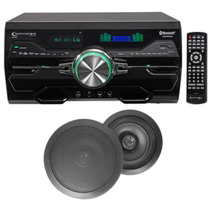 DV4000 4000w Home Theater DVD Receiver+(2) 6.5" Black Ceiling Speakers