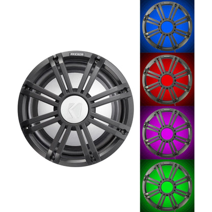 45KMF104 10" Free-Air Marine Subwoofer with 45KMG10C Charcoal LED Grille