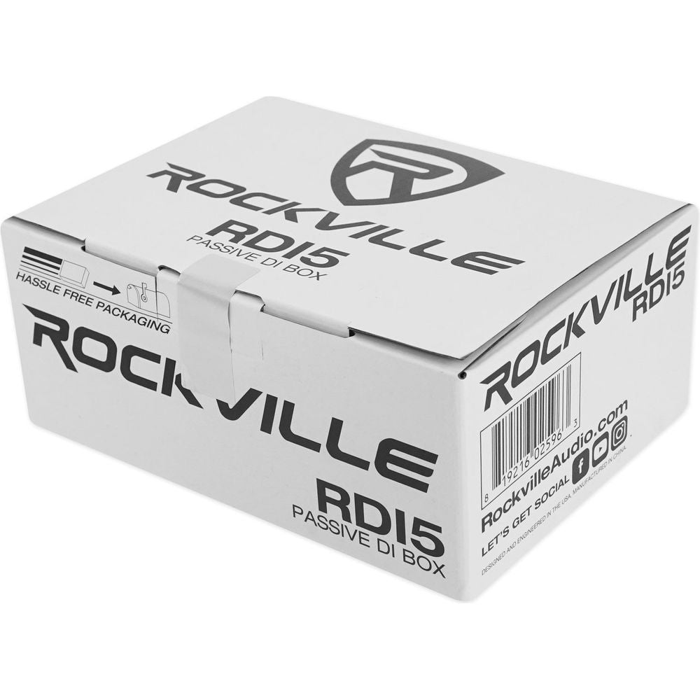 Mix8 8-Channel Mixer, Low Noise + Rockville DI Box + Cable