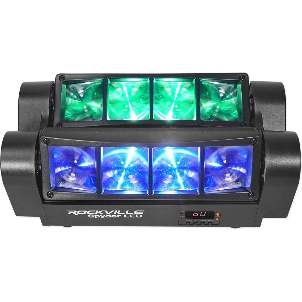 Spyder LED 2-Pack + DMX Cable + Power Link Cable Bundle