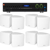 VMA2120 Amplifier + 8 3.5" White Cube Speakers