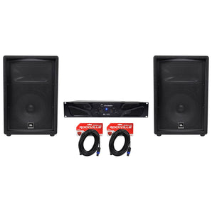 (2) JBL JRX212 1000w 12" DJ P/A Speakers+Crown XLi1500 2-Channel Power Amplifier