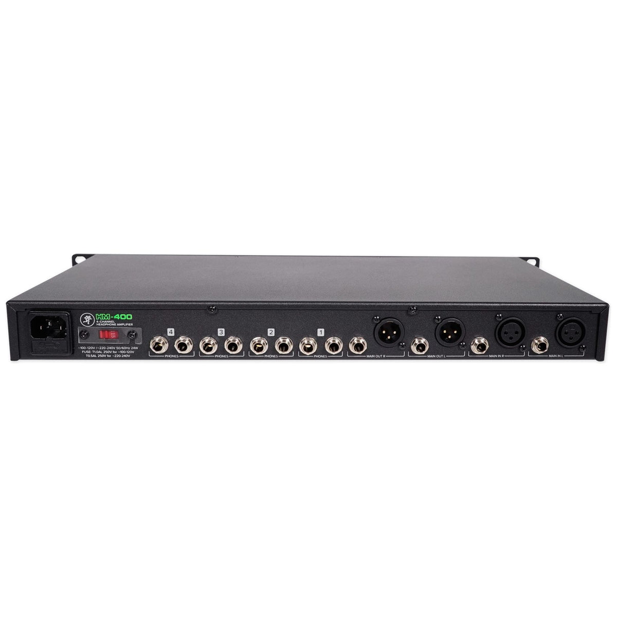 Mackie HM-400 Pro Rackmount 4-Channel Headphone Amplifier w/12 Headphone outputs