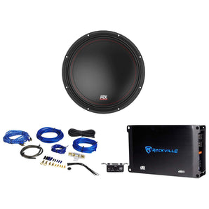 MTX 3510-02 10" 500 Watt SVC Car Audio Subwoofer Sub+Mono Amplifier+Amp Kit