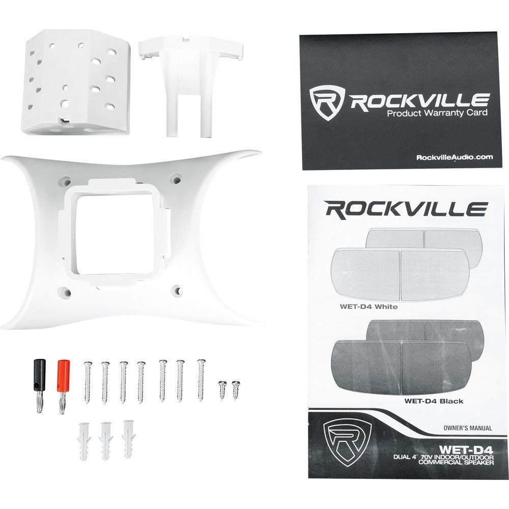 RCS80-1 + WET-D4 White Speakers Bundle
