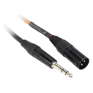 4 Rockville RCXMB30-O Orange 30' Male REAN XLR to 1/4'' TRS Balanced Cables