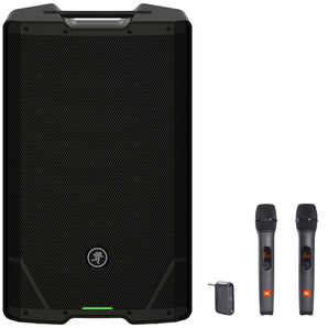 Mackie SRT215 15” 1600w Powered DJ PA Speaker w/Bluetooth+(2) JBL Wireless Mics