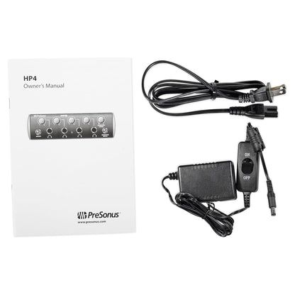 PRESONUS HP4 Headphone Amplifier+ (4) HD9 Studio Headphones + (4) Recording Mics