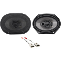 Front Rockville 6x8" Factory Speaker Replacement Kit For 93-97 Mazda MX6