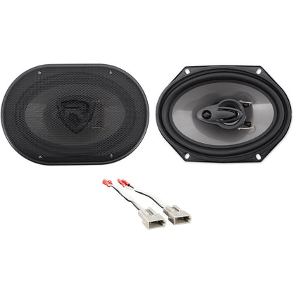 Front Rockville 6x8" Factory Speaker Replacement Kit For 93-97 Mazda MX6