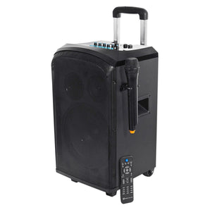 Rockville ROCKnGo 10" Powered Rechargeable PA Speaker w Bluetooth+ Wireless Mic