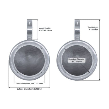 MAC525S 5.25" 360 Degree Swivel Chrome Wakeboard Tower Speaker Pods