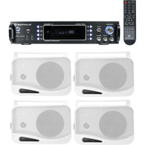 HP4S-8 White 4-Pack + RPA60BT Receiver Bundle