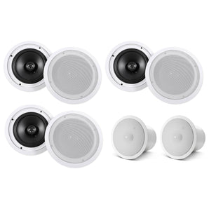 (6) Rockville HC85 8" 700 Watt In-Ceiling Home Theater Speakers+JBL Subwoofers
